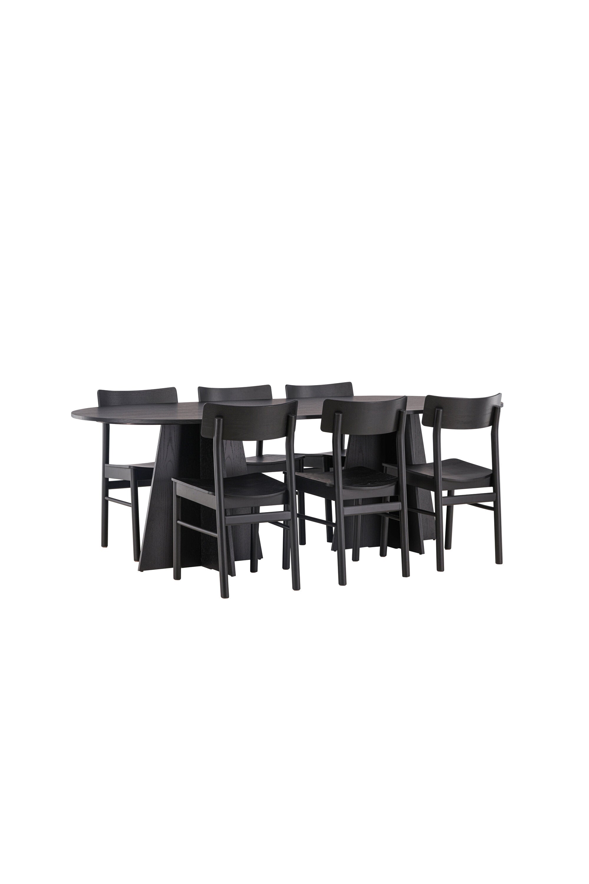 Matbordet Bootcut Oval & stolarna Montros-GR Dining Set-Venture Home-peaceofhome.se