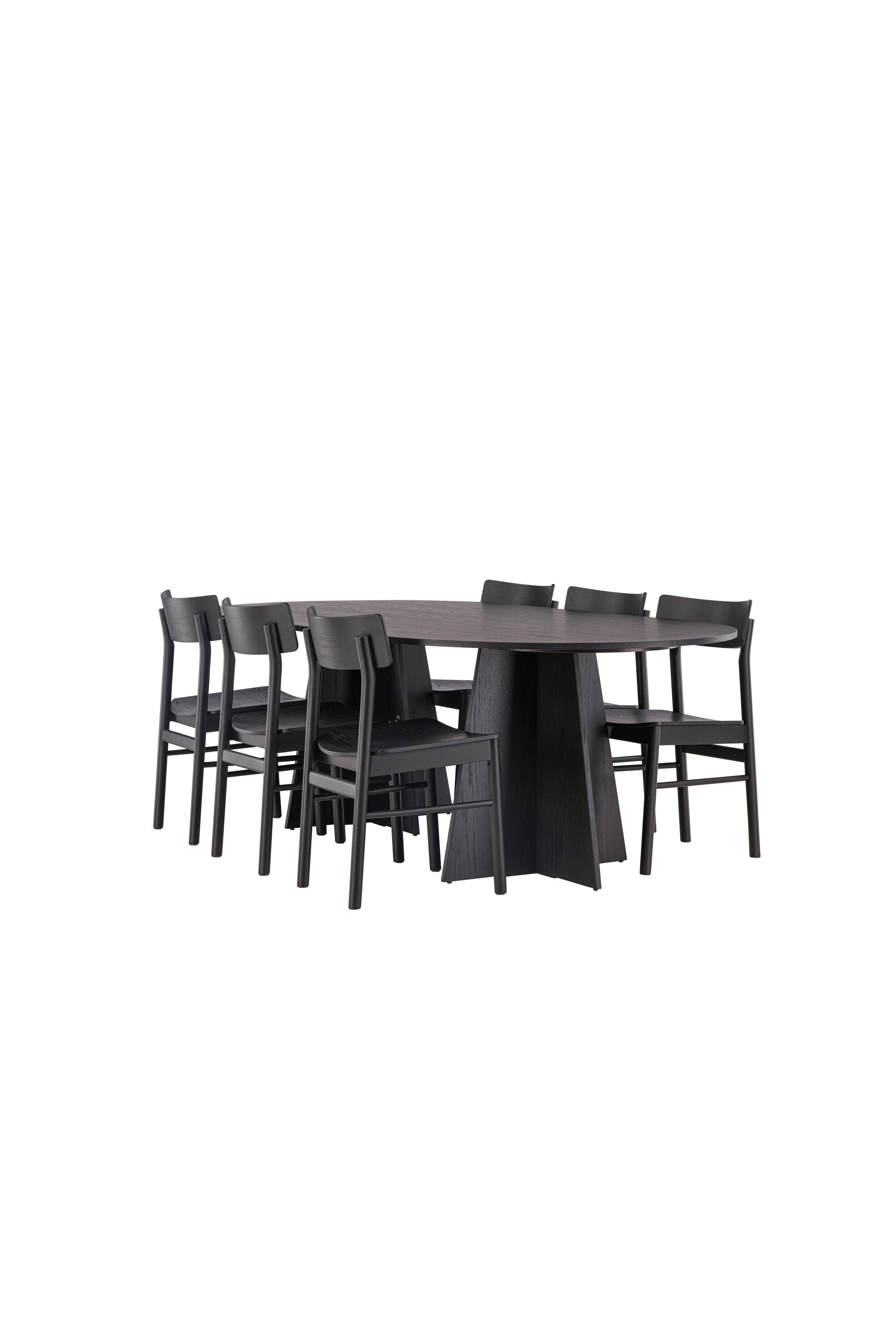 Matbordet Bootcut Oval & stolarna Montros-GR Dining Set-Venture Home-peaceofhome.se