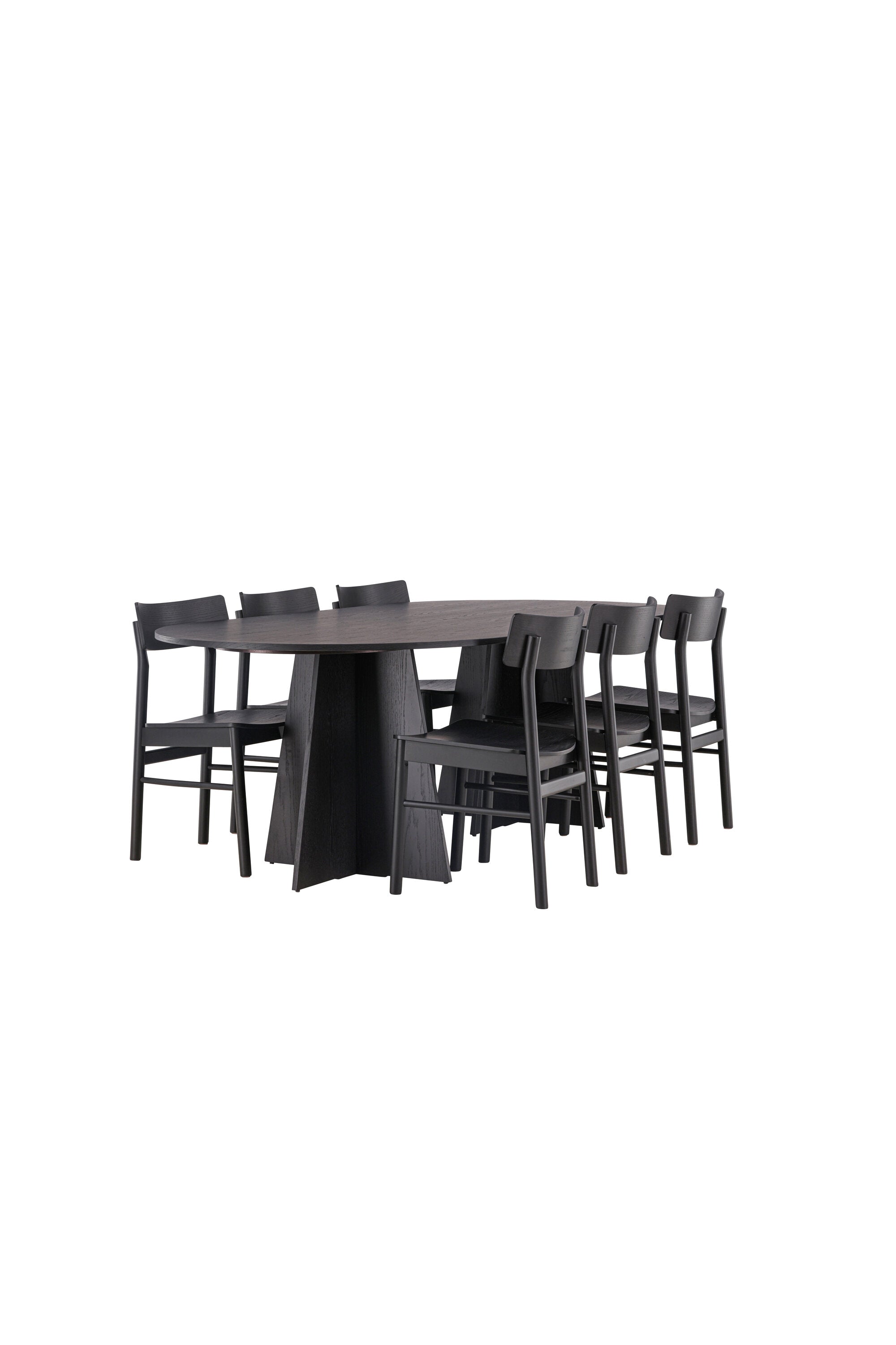 Matbordet Bootcut Oval & stolarna Montros-GR Dining Set-Venture Home-peaceofhome.se