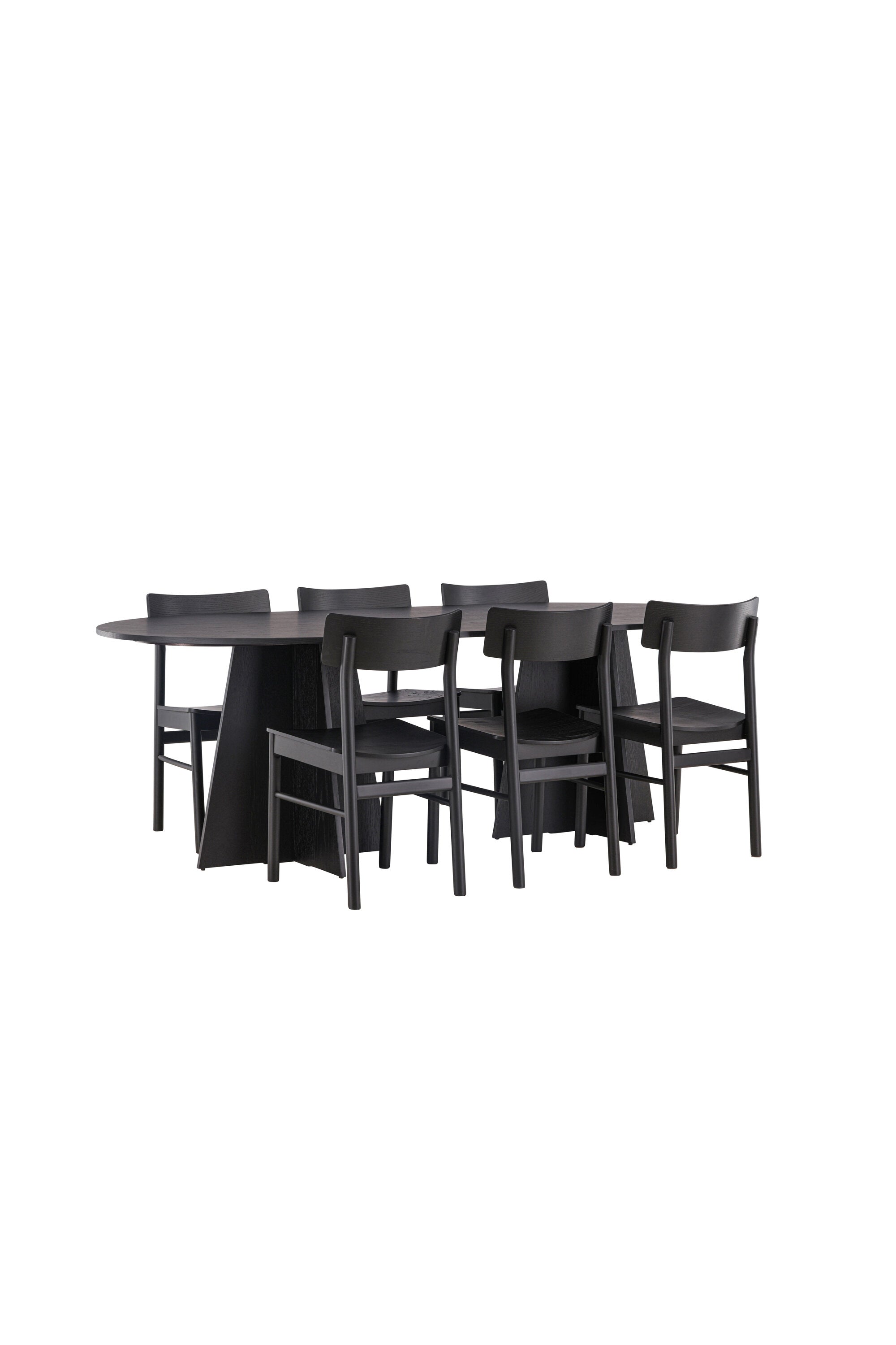 Matbordet Bootcut Oval & stolarna Montros-GR Dining Set-Venture Home-peaceofhome.se