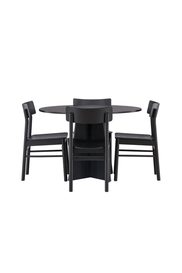 Matbordet Bootcut Oval & stolarna Montros-GR Dining Set-Venture Home-peaceofhome.se