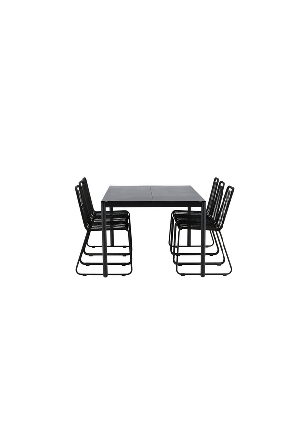 Matbordet Modena & stolarna Lindos-Table Set-Venture Home-peaceofhome.se