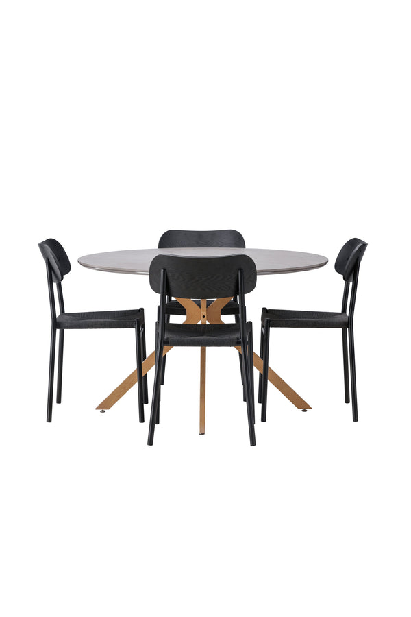 Matbordet Piazza & stolarna Polly-GR Dining Set-Venture Home-peaceofhome.se