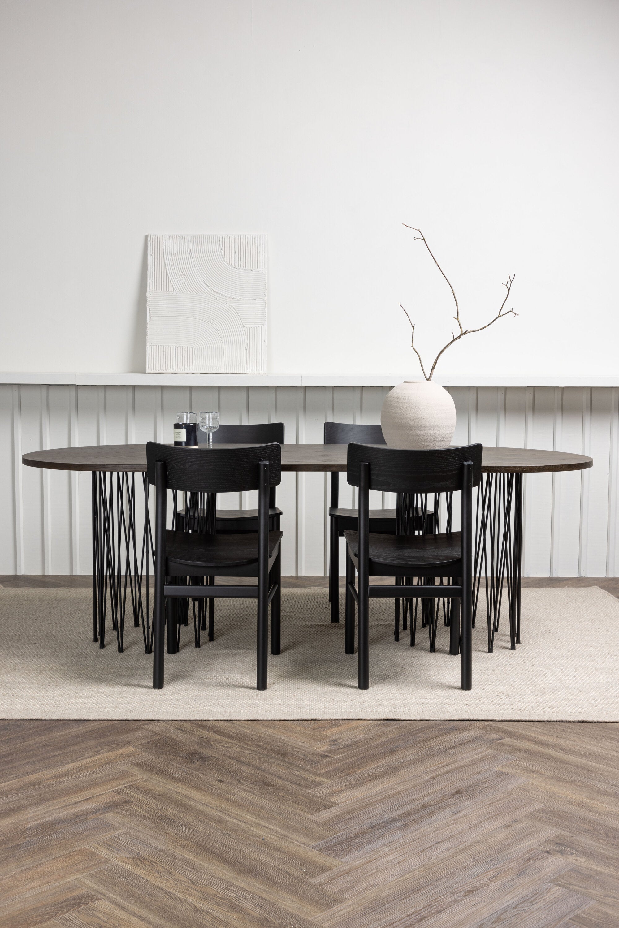 Matbordet Stone oval & stolarna Montros-GR Dining Set-Venture Home-peaceofhome.se