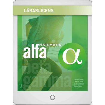 Matematik Alfa Digital (lärarlicens)-Digitala böcker-Liber-peaceofhome.se