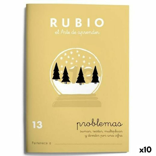 Matematik övningsbok Rubio Nº 13 A5 spanska 20 Blad (10 antal)-Kontor och Kontorsmaterial, Pappersprodukter för kontoret-Rubio-peaceofhome.se