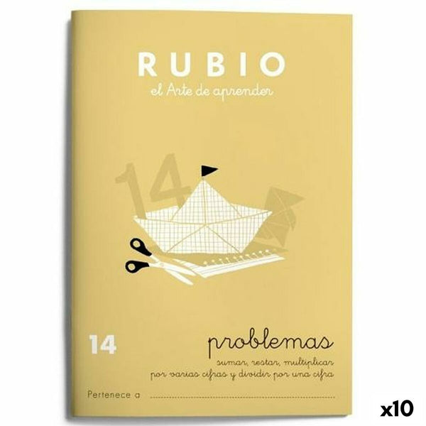 Matematik övningsbok Rubio Nº 14 A5 spanska 20 Blad (10 antal)-Kontor och Kontorsmaterial, Pappersprodukter för kontoret-Rubio-peaceofhome.se