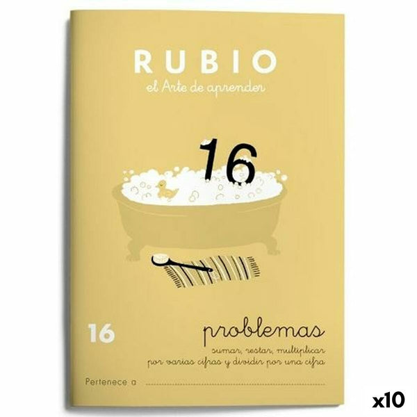 Matematik övningsbok Rubio Nº 16 A5 spanska 20 Blad (10 antal)-Kontor och Kontorsmaterial, Pappersprodukter för kontoret-Rubio-peaceofhome.se