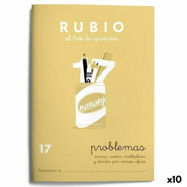 Matematik övningsbok Rubio Nº 17 A5 spanska 20 Blad (10 antal)-Kontor och Kontorsmaterial, Pappersprodukter för kontoret-Rubio-peaceofhome.se