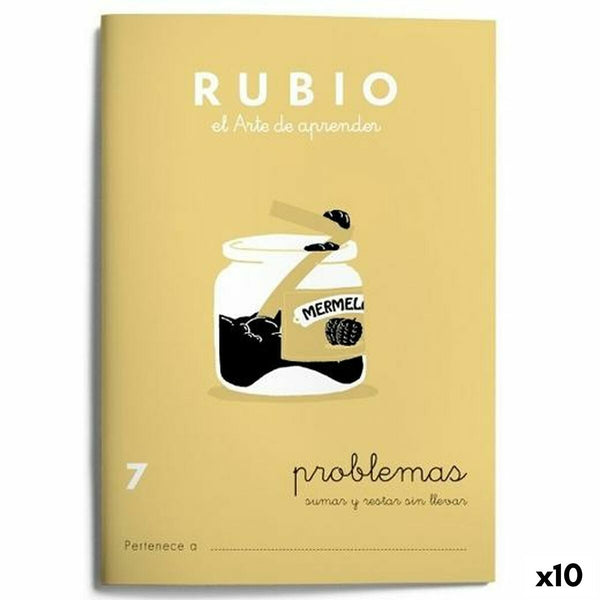 Matematik övningsbok Rubio Nº 7 A5 spanska 20 Blad (10 antal)-Kontor och Kontorsmaterial, Pappersprodukter för kontoret-Rubio-peaceofhome.se