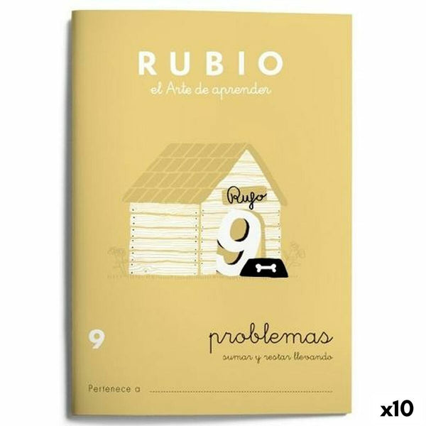 Matematik övningsbok Rubio Nº9 A5 spanska 20 Blad (10 antal)-Kontor och Kontorsmaterial, Pappersprodukter för kontoret-Cuadernos Rubio-peaceofhome.se