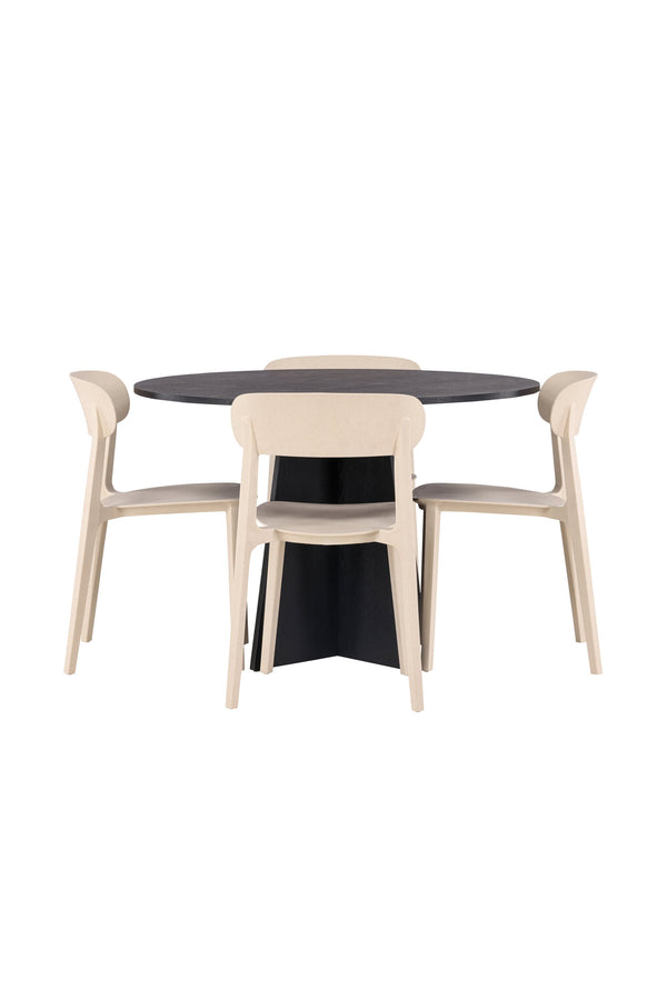 Matgrupp Bootcut med 4st matstolar Åstol-GR Dining Set-Venture Home-peaceofhome.se