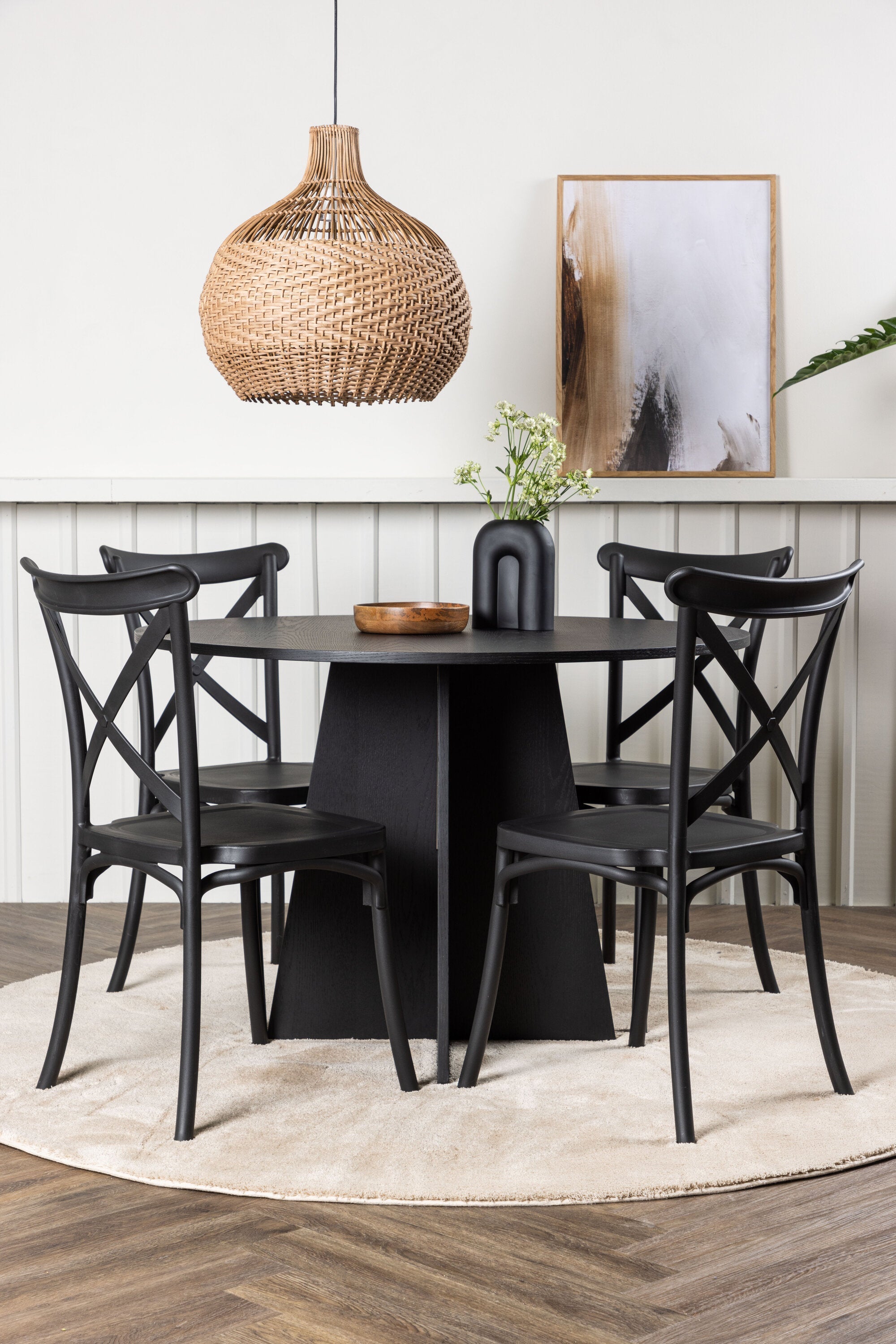 Matgrupp Bootcut med 4st matstolar Crosett-GR Dining Set-Venture Home-peaceofhome.se