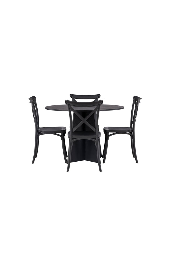 Matgrupp Bootcut med 4st matstolar Crosett-GR Dining Set-Venture Home-peaceofhome.se