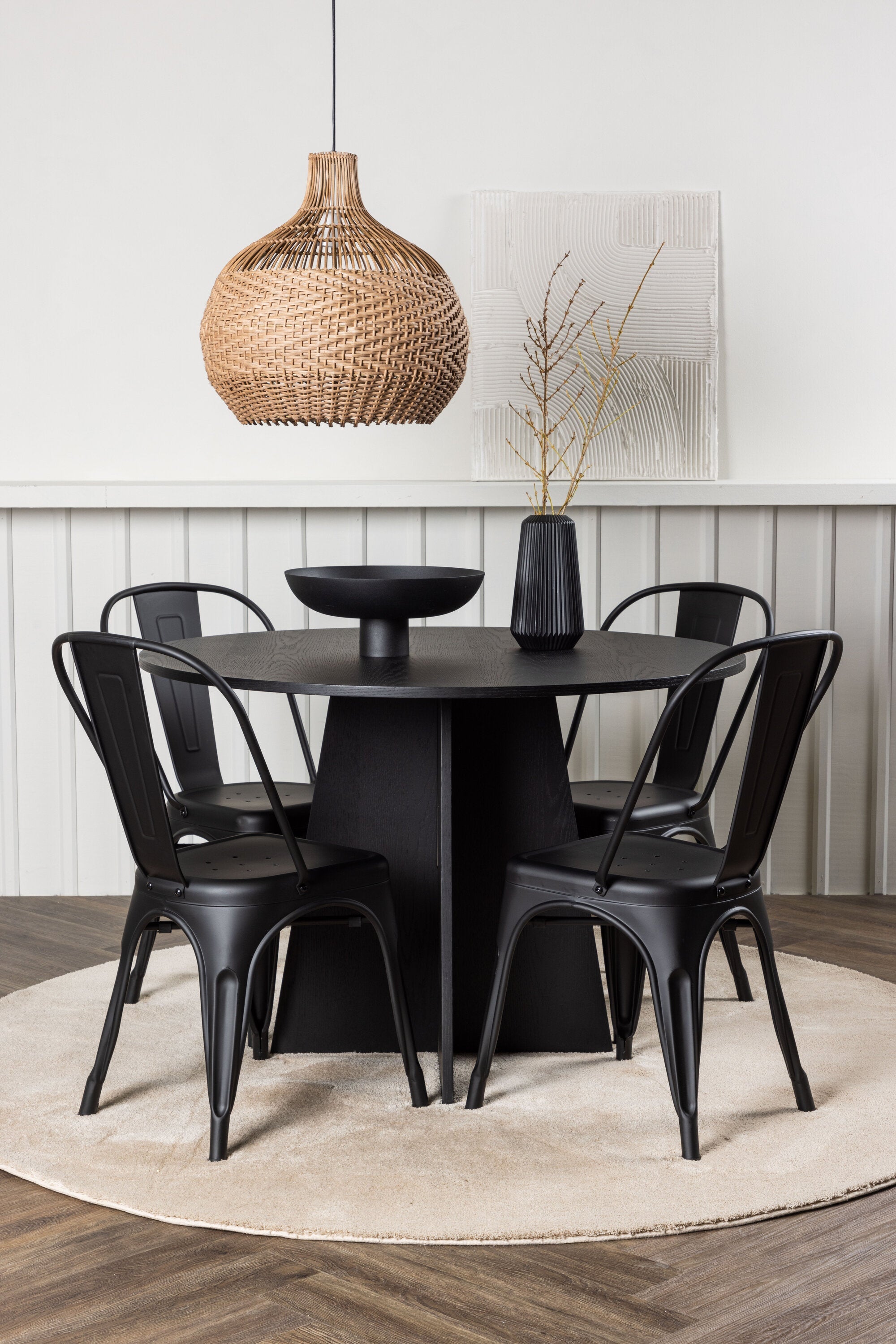 Matgrupp Bootcut med 4st matstolar Tempe-GR Dining Set-Venture Home-peaceofhome.se