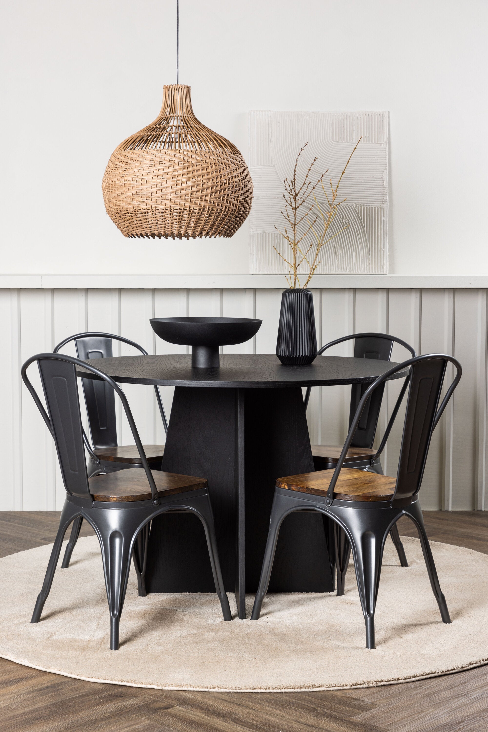 Matgrupp Bootcut med 4st matstolar Tempe-GR Dining Set-Venture Home-peaceofhome.se