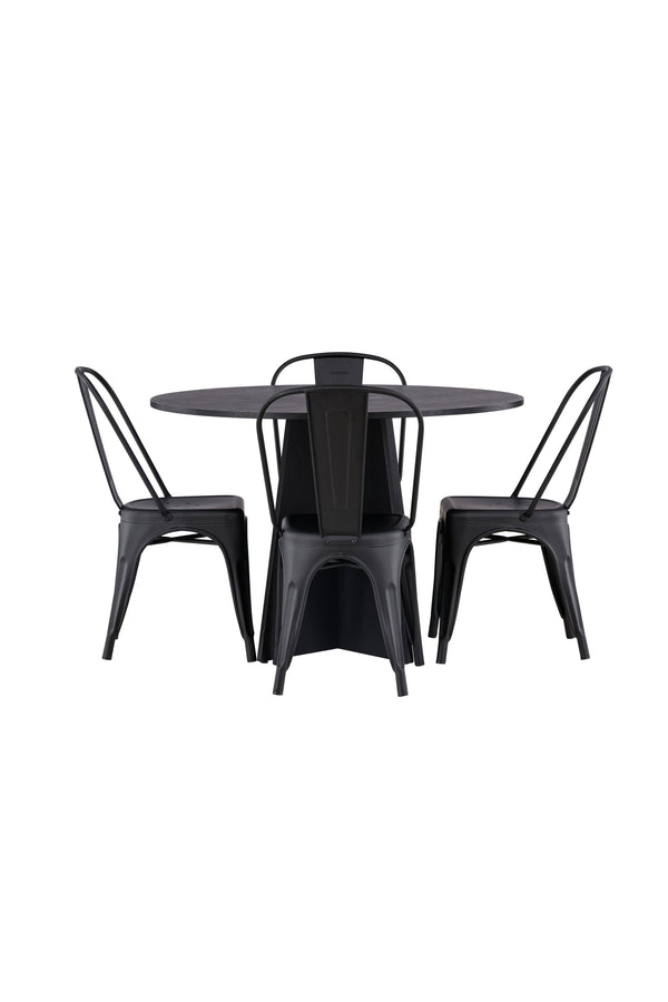 Matgrupp Bootcut med 4st matstolar Tempe-GR Dining Set-Venture Home-peaceofhome.se