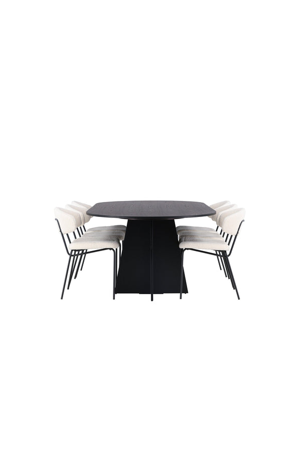 Matgrupp Bootcut med stolarna Chico-GR Dining Set-Venture Home-peaceofhome.se