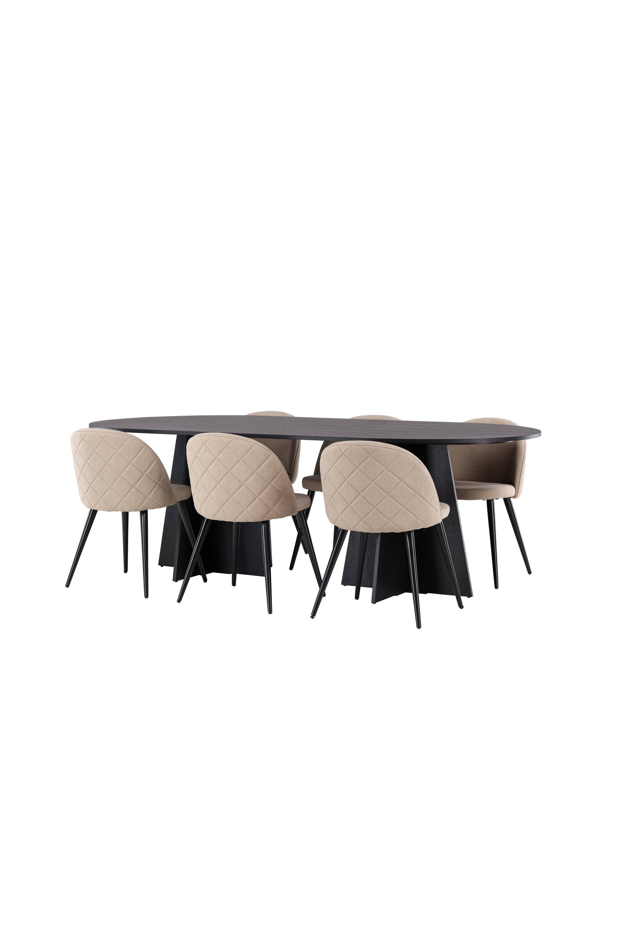 Matgrupp Bootcut med stolarna Velvet-GR Dining Set-Venture Home-peaceofhome.se