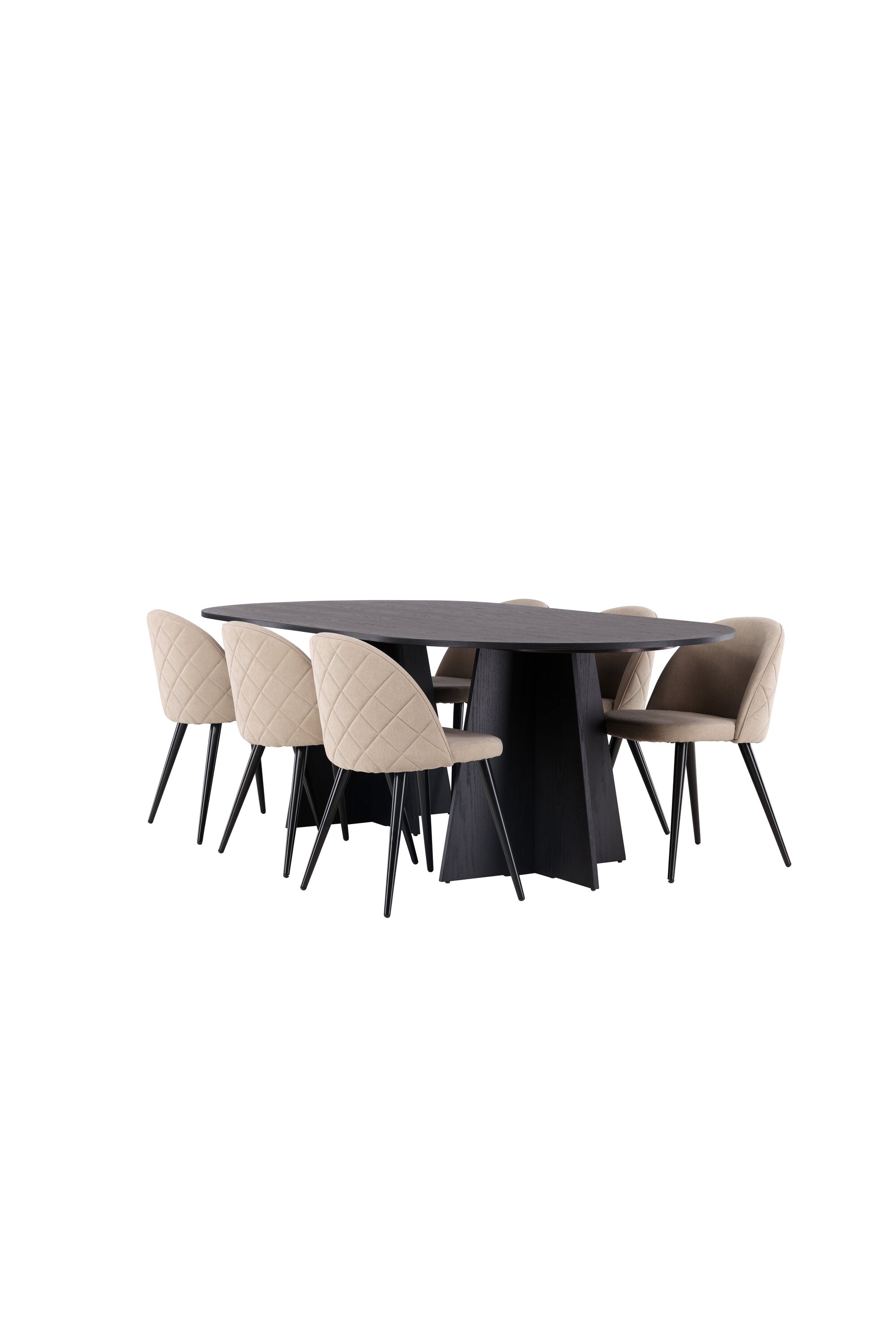 Matgrupp Bootcut med stolarna Velvet-GR Dining Set-Venture Home-peaceofhome.se