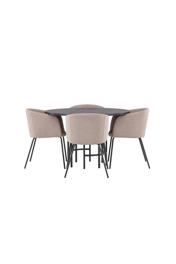 Matgrupp Copenhagen med 4st matstolar Berit-GR Dining Set-Venture Home-peaceofhome.se