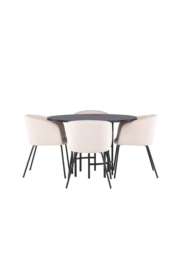 Matgrupp Copenhagen med 4st matstolar Berit-GR Dining Set-Venture Home-peaceofhome.se