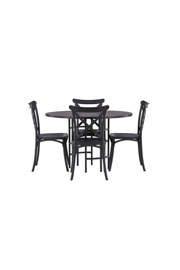 Matgrupp Copenhagen med 4st matstolar Crosett-GR Dining Set-Venture Home-peaceofhome.se