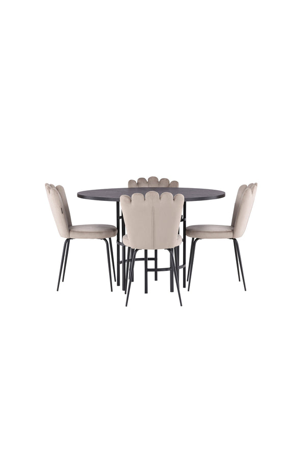 Matgrupp Copenhagen med 4st matstolar Limhamn-GR Dining Set-Venture Home-peaceofhome.se