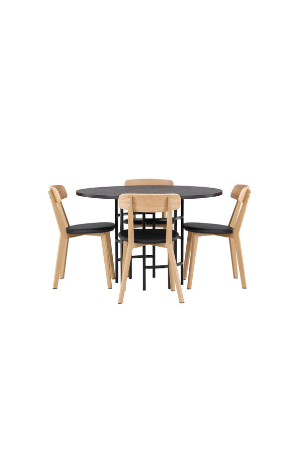 Matgrupp Copenhagen med 4st matstolar Sanjos-GR Dining Set-Venture Home-peaceofhome.se