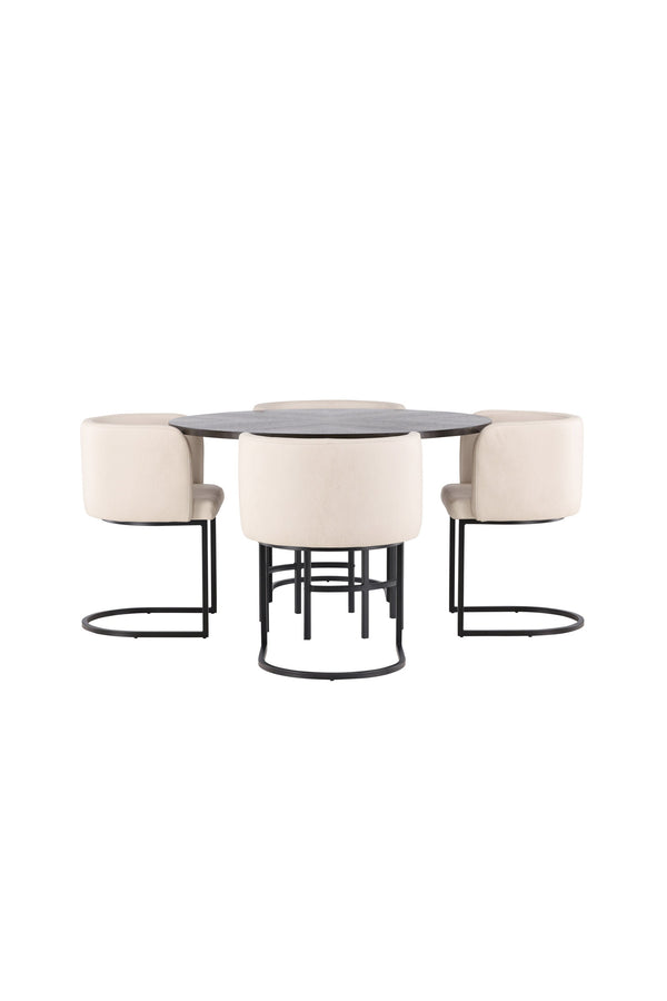 Matgrupp Copenhagen med 4st matstolar Simrishman-GR Dining Set-Venture Home-peaceofhome.se