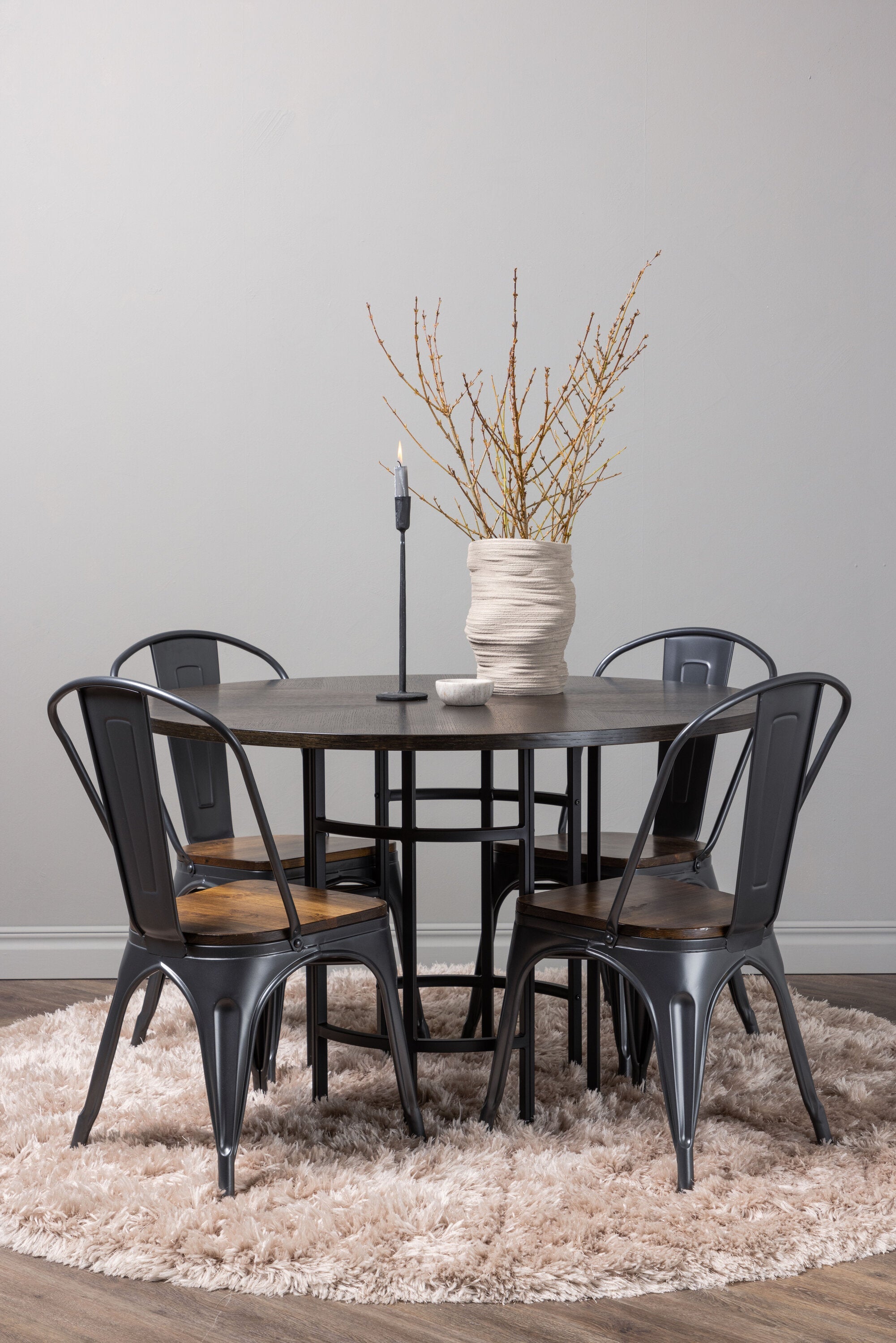 Matgrupp Copenhagen med 4st matstolar Tempe-GR Dining Set-Venture Home-peaceofhome.se