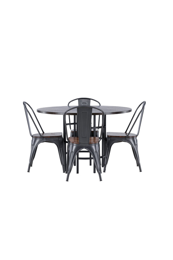 Matgrupp Copenhagen med 4st matstolar Tempe-GR Dining Set-Venture Home-peaceofhome.se