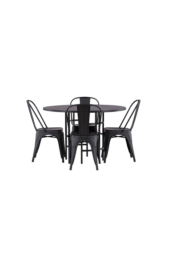 Matgrupp Copenhagen med 4st matstolar Tempe-GR Dining Set-Venture Home-peaceofhome.se