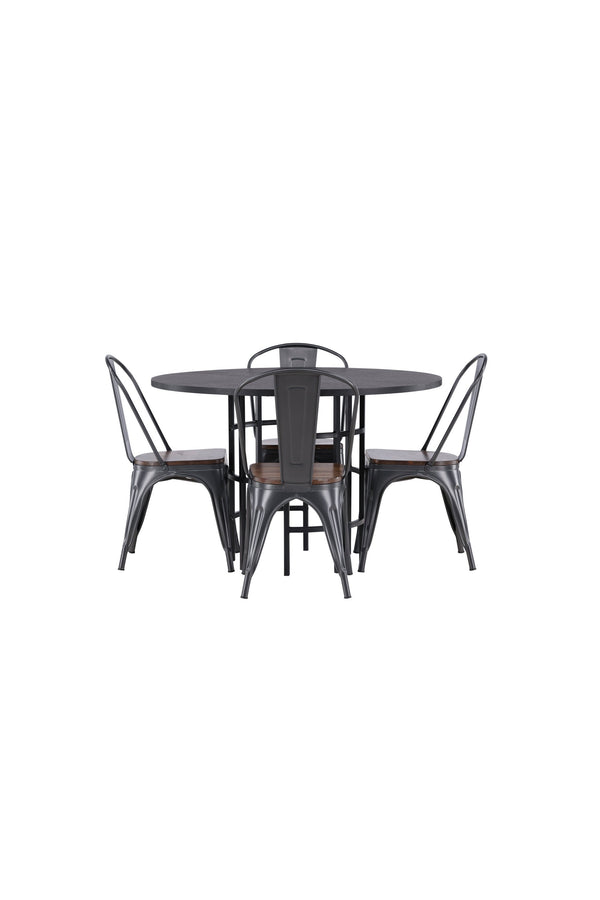 Matgrupp Copenhagen med 4st matstolar Tempe-GR Dining Set-Venture Home-peaceofhome.se