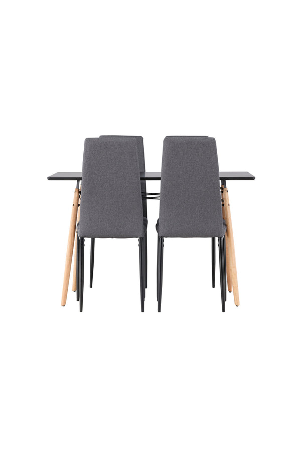 Matgrupp Danburi med 4 stycken stolar Petra-GR Dining Set-Venture Home-peaceofhome.se