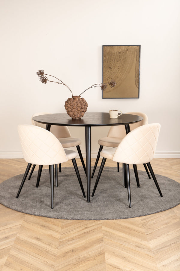 Matgrupp Dipp med stolarna Velvet-GR Dining Set-Venture Home-peaceofhome.se