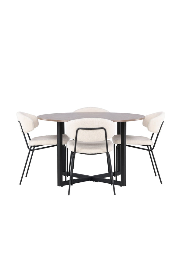 Matgrupp Durango med 4st matstolar Chico-GR Dining Set-Venture Home-peaceofhome.se