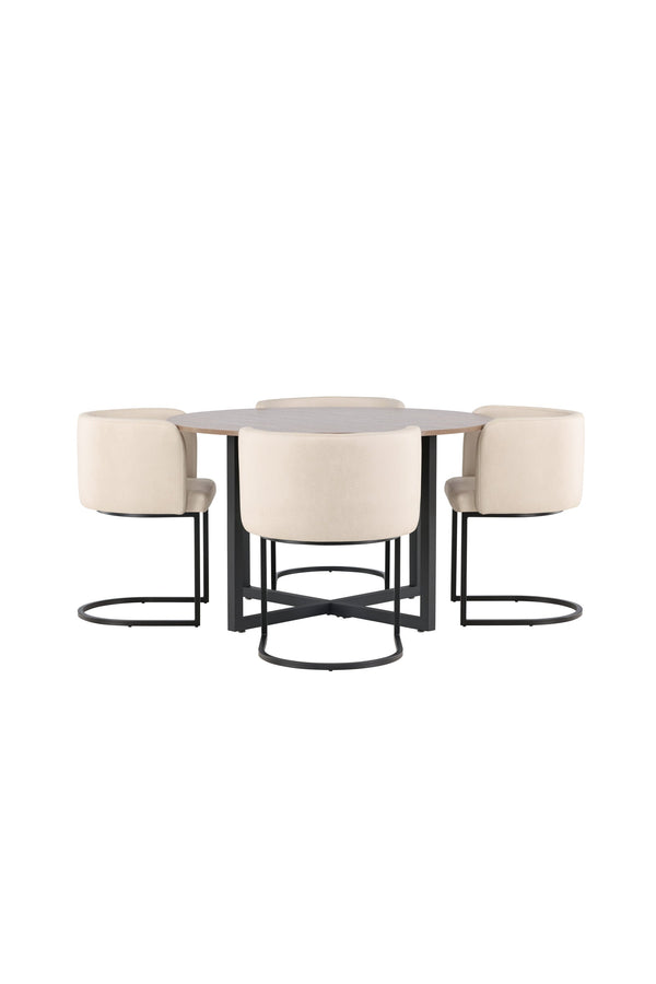 Matgrupp Durango med 4st matstolar Simrishman-GR Dining Set-Venture Home-peaceofhome.se