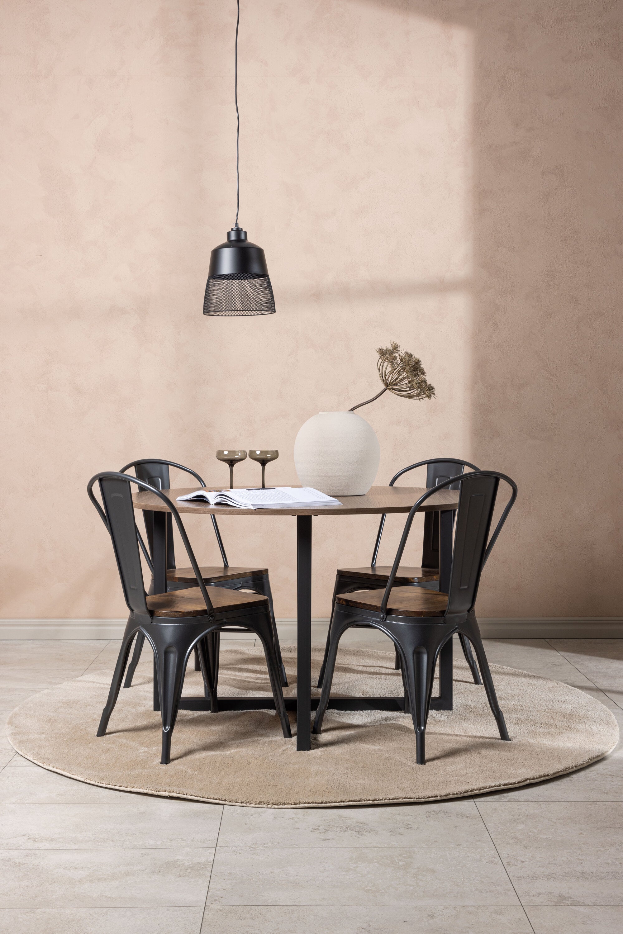 Matgrupp Durango med 4st matstolar Tempe-GR Dining Set-Venture Home-peaceofhome.se