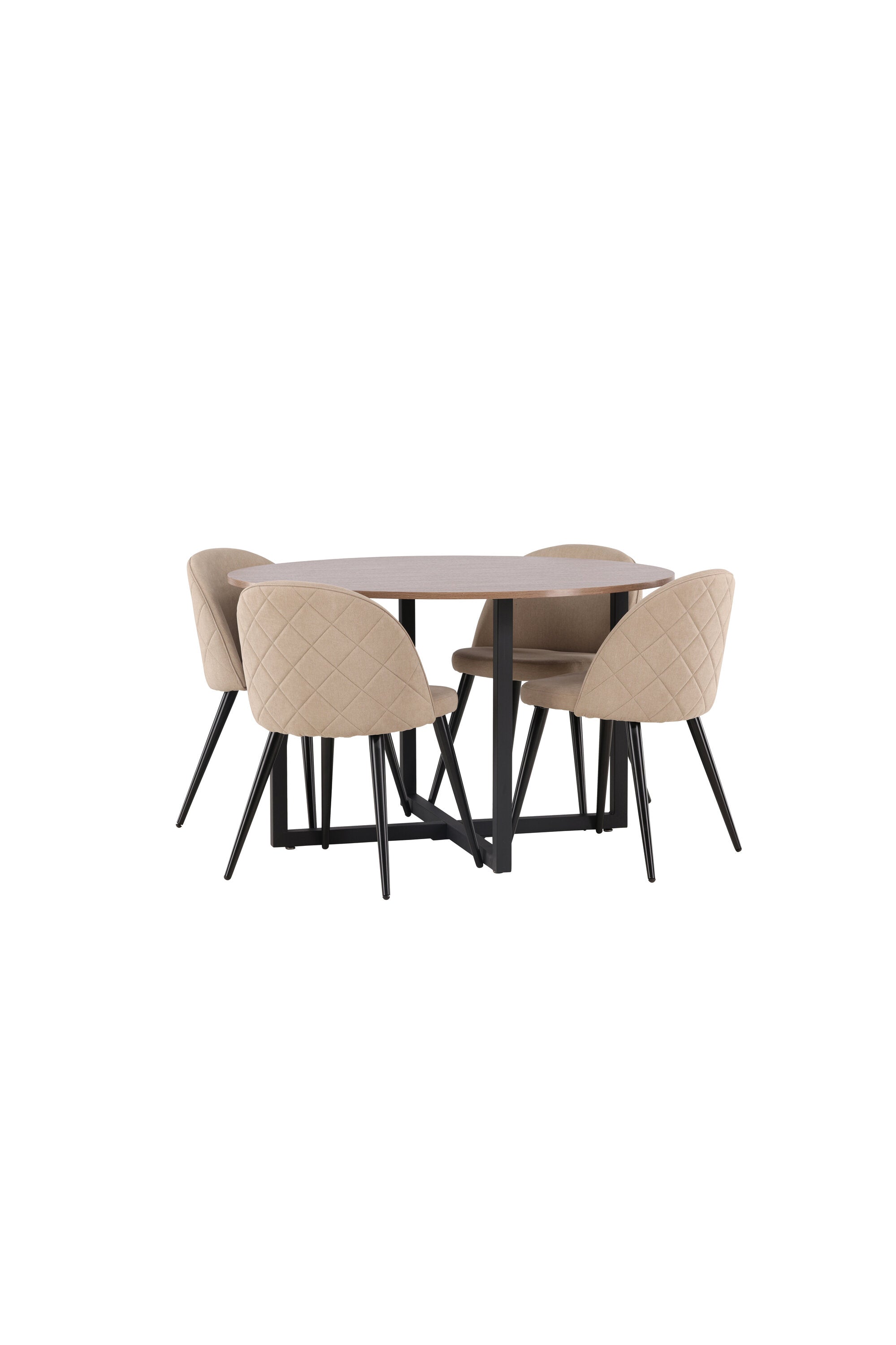 Matgrupp Durango med 4st matstolar Velvet-GR Dining Set-Venture Home-peaceofhome.se