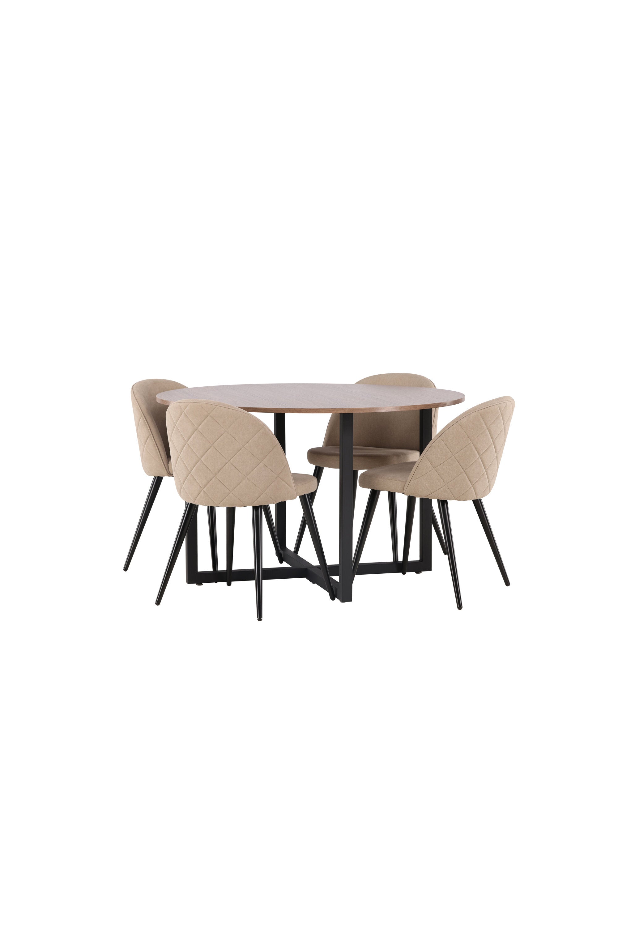 Matgrupp Durango med 4st matstolar Velvet-GR Dining Set-Venture Home-peaceofhome.se