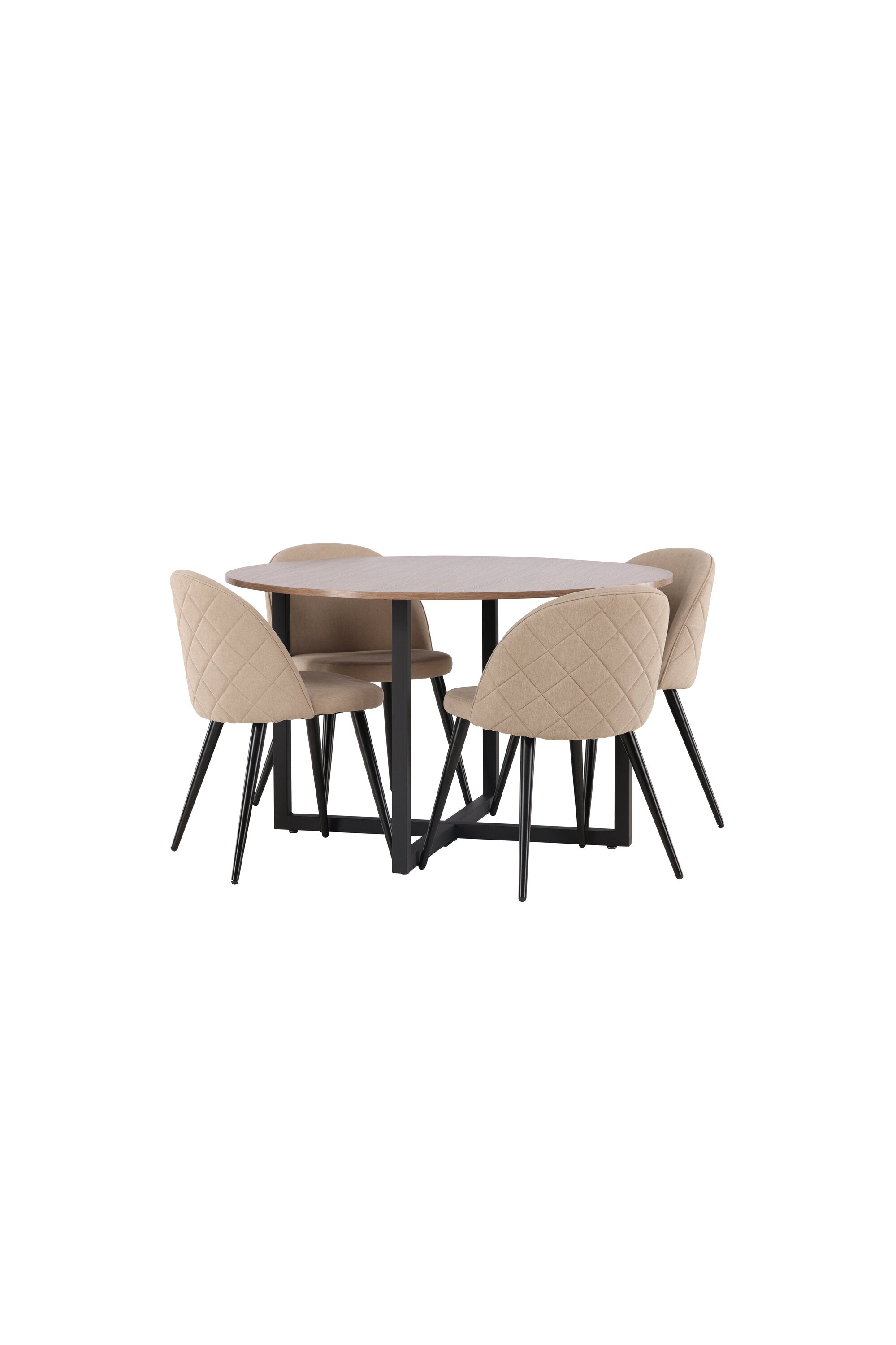 Matgrupp Durango med 4st matstolar Velvet-GR Dining Set-Venture Home-peaceofhome.se