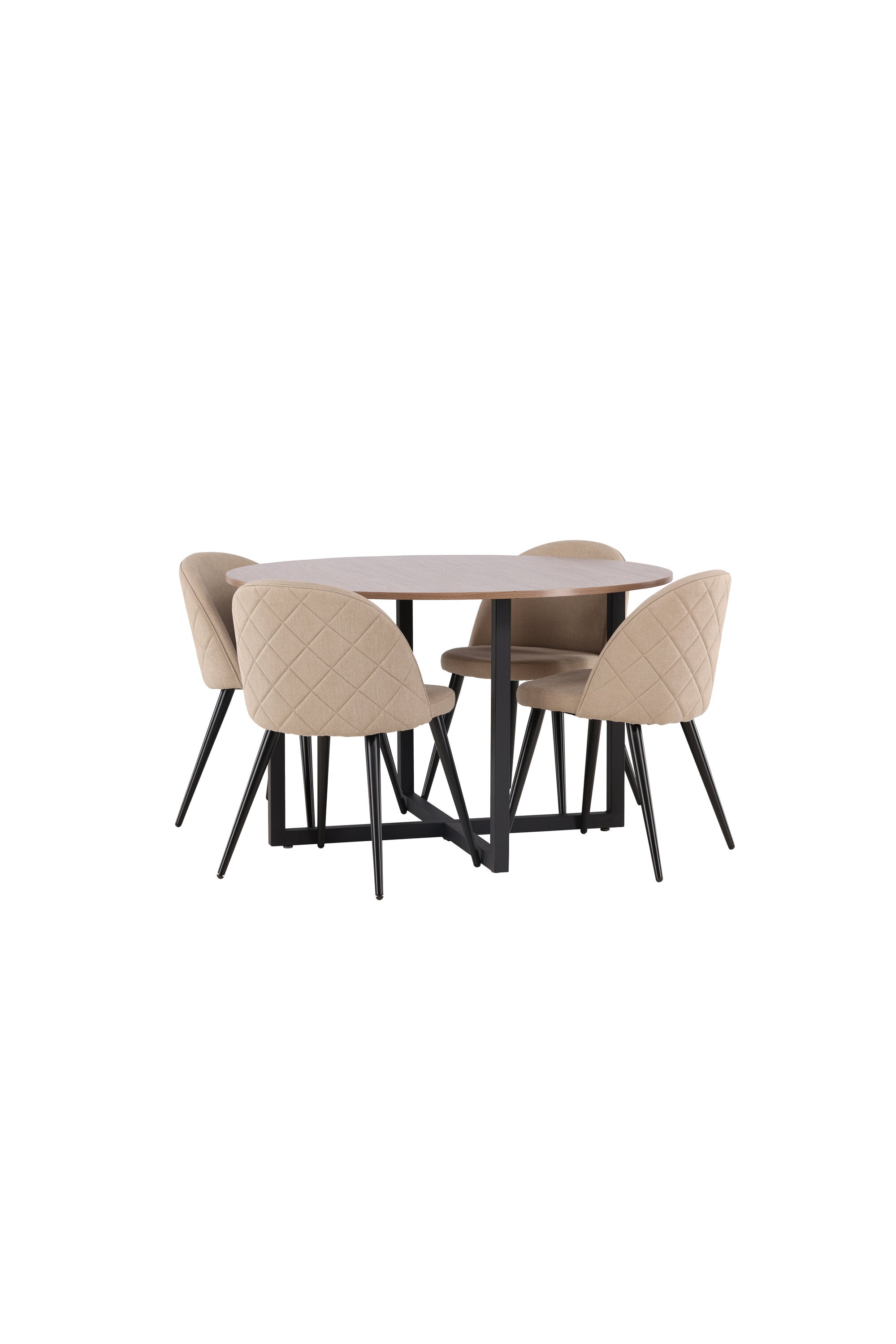 Matgrupp Durango med 4st matstolar Velvet-GR Dining Set-Venture Home-peaceofhome.se