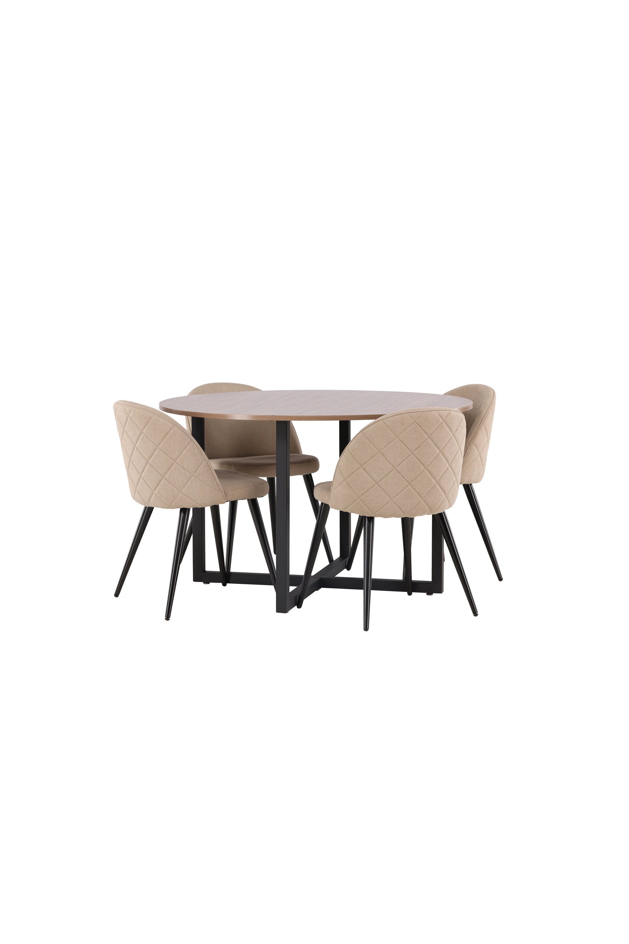 Matgrupp Durango med 4st matstolar Velvet-GR Dining Set-Venture Home-peaceofhome.se