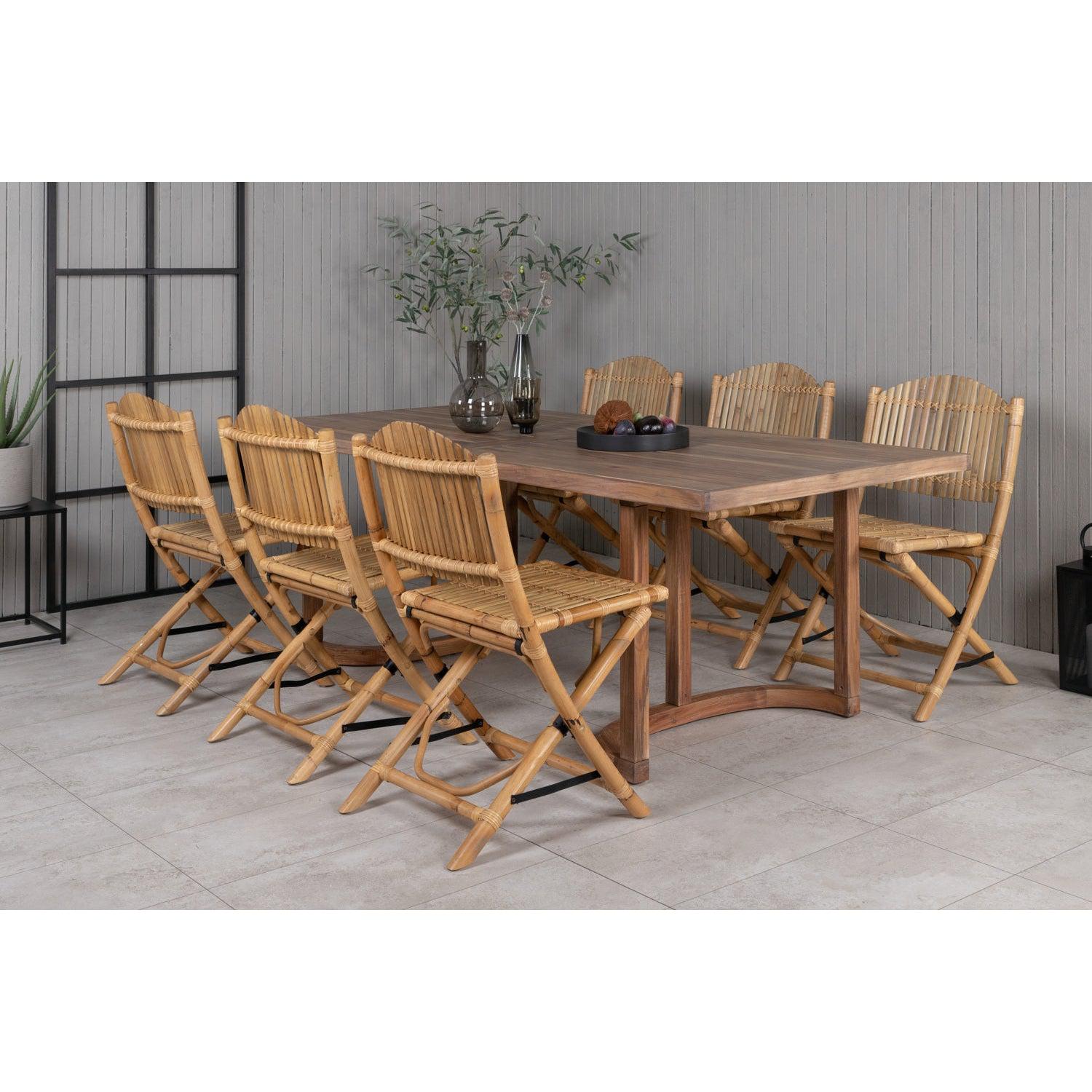 Matgrupp Erica med stolarna Cane-Table Set-Venture Home-peaceofhome.se