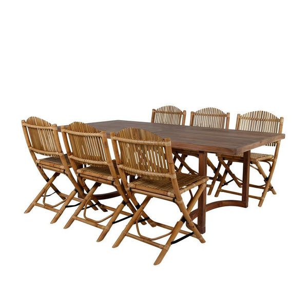 Matgrupp Erica med stolarna Cane-Table Set-Venture Home-peaceofhome.se