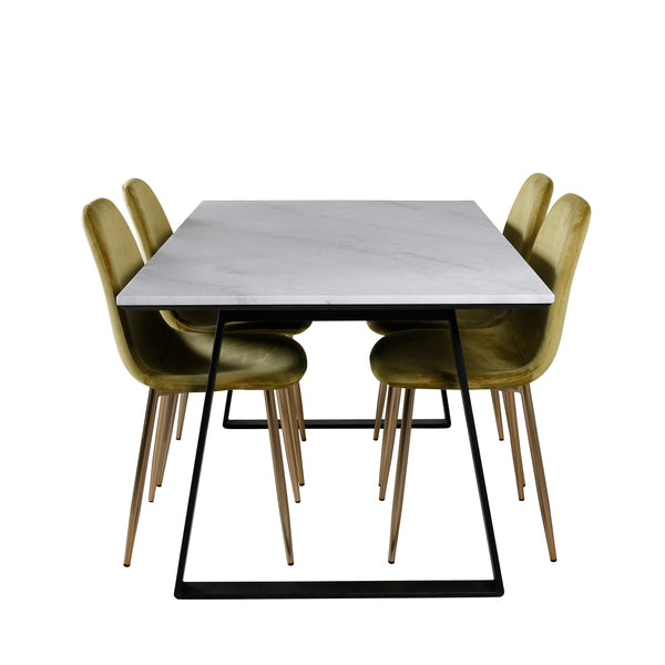 Matgrupp Estelle med 4 stycken matstolar Polar-GR Dining Set-Venture Home-peaceofhome.se