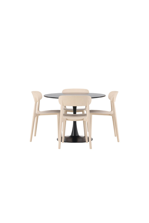 Matgrupp Glade med 4st matstolar Åstol-GR Dining Set-Venture Home-peaceofhome.se