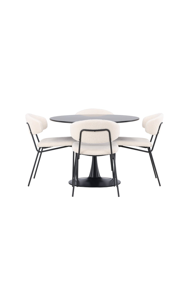 Matgrupp Glade med 4st matstolar Chico-GR Dining Set-Venture Home-peaceofhome.se