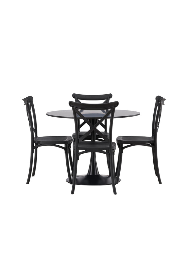 Matgrupp Glade med 4st matstolar Crosett-GR Dining Set-Venture Home-peaceofhome.se